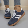 Polly | Striped Suede-Look Trainer