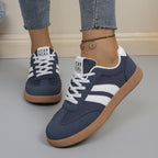 Polly | Striped Suede-Look Trainer