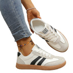 Polly | Striped Suede-Look Trainer