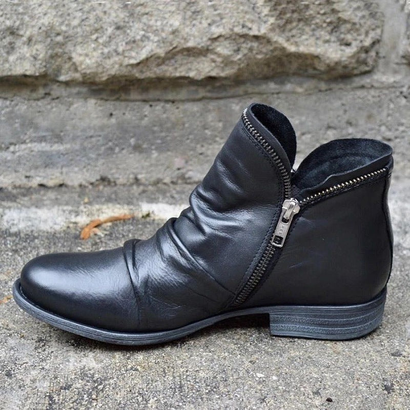 Daphne | Ruched Side-Zip Ankle Boot