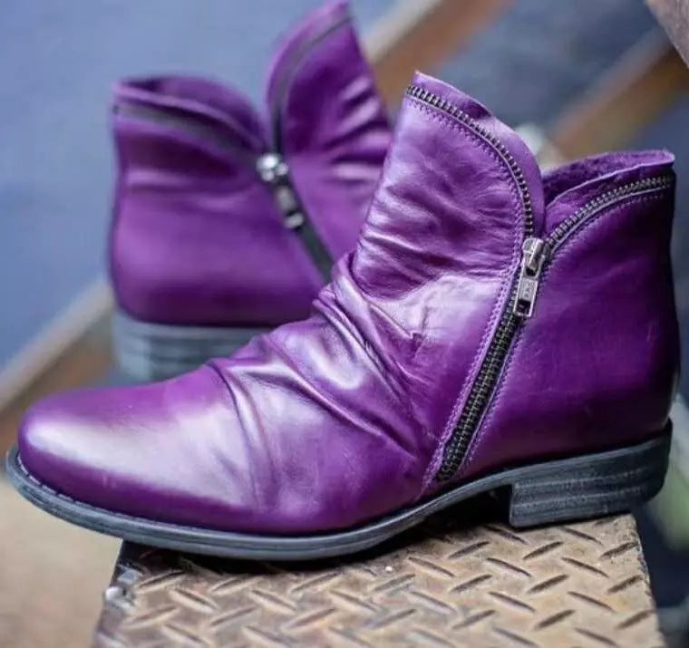 Daphne | Ruched Side-Zip Ankle Boot
