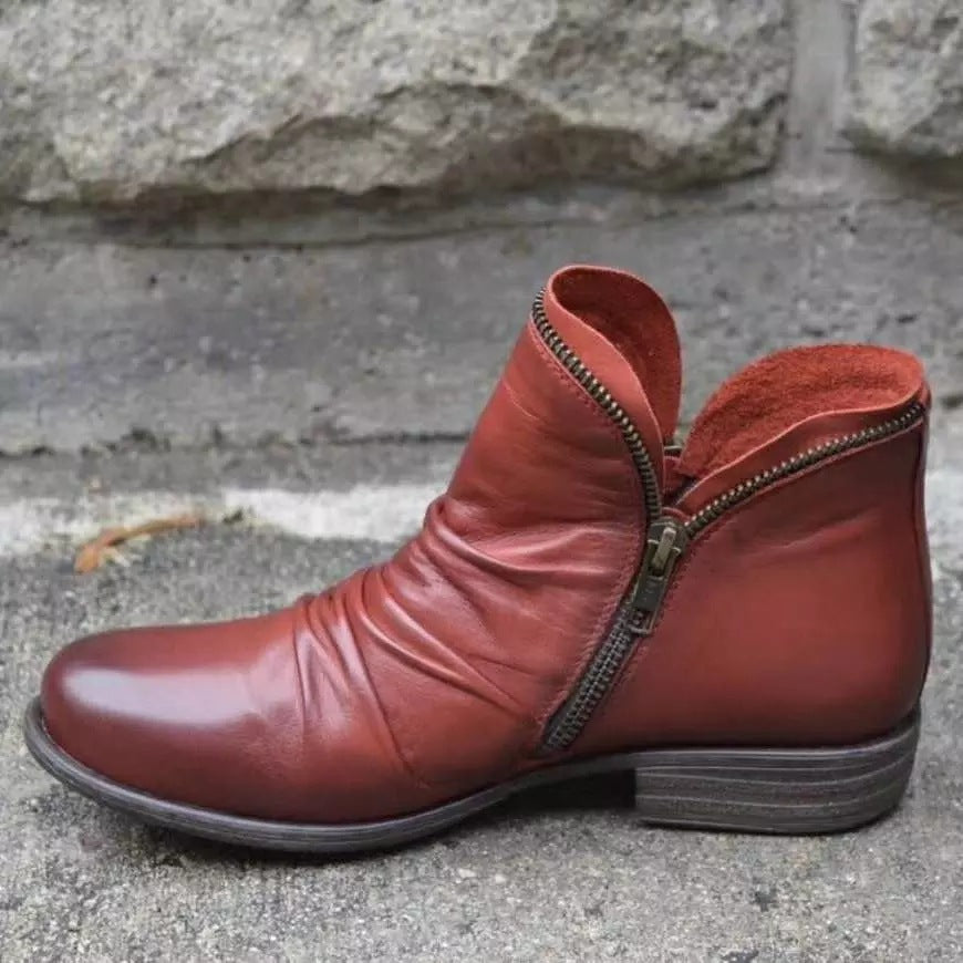 Daphne | Ruched Side-Zip Ankle Boot