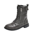 Agnes | Lace-Up Buckle Ankle Boot