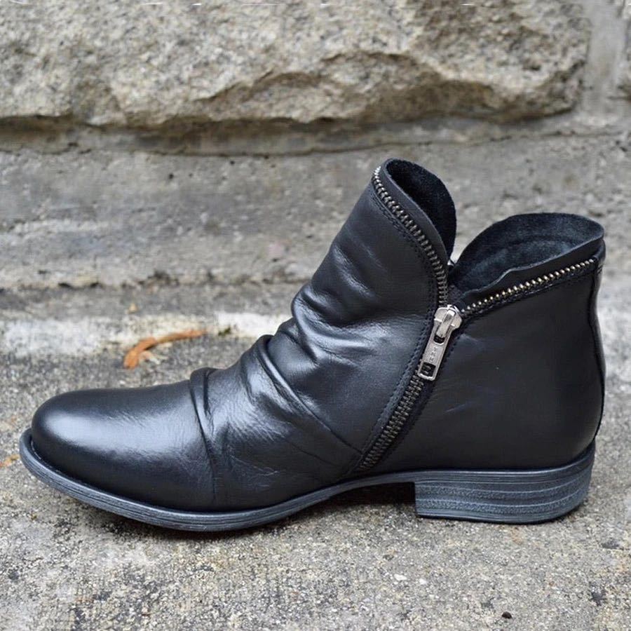 Daphne | Ruched Side-Zip Ankle Boot