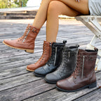 Agnes | Lace-Up Buckle Ankle Boot