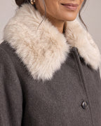 Faux Fur Collar Jacket close-up detail