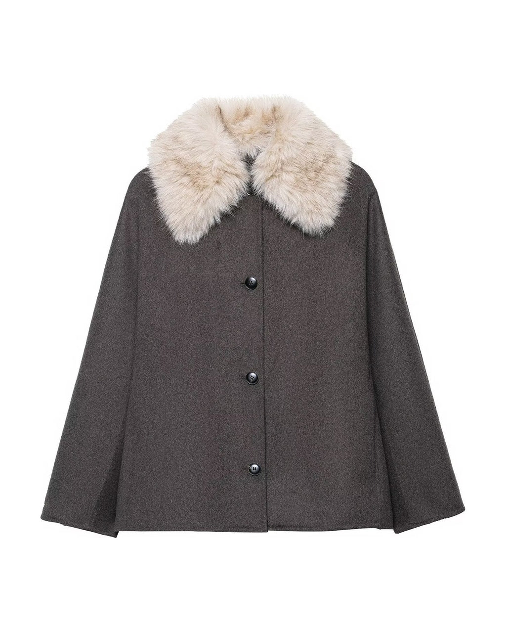Faux Fur Collar Jacket product photo
