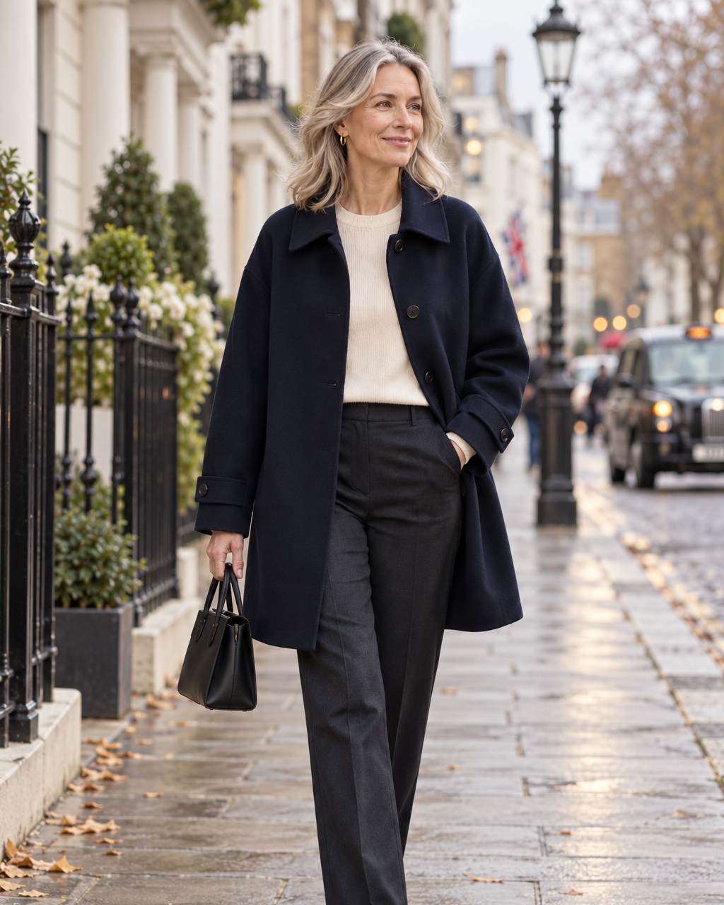 Edith – Classic Midi Coat – detail
