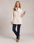 Drawstring-Waist Utility Jacket worn by a model