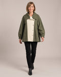 Two-Tone Layered Jacket worn by a model
