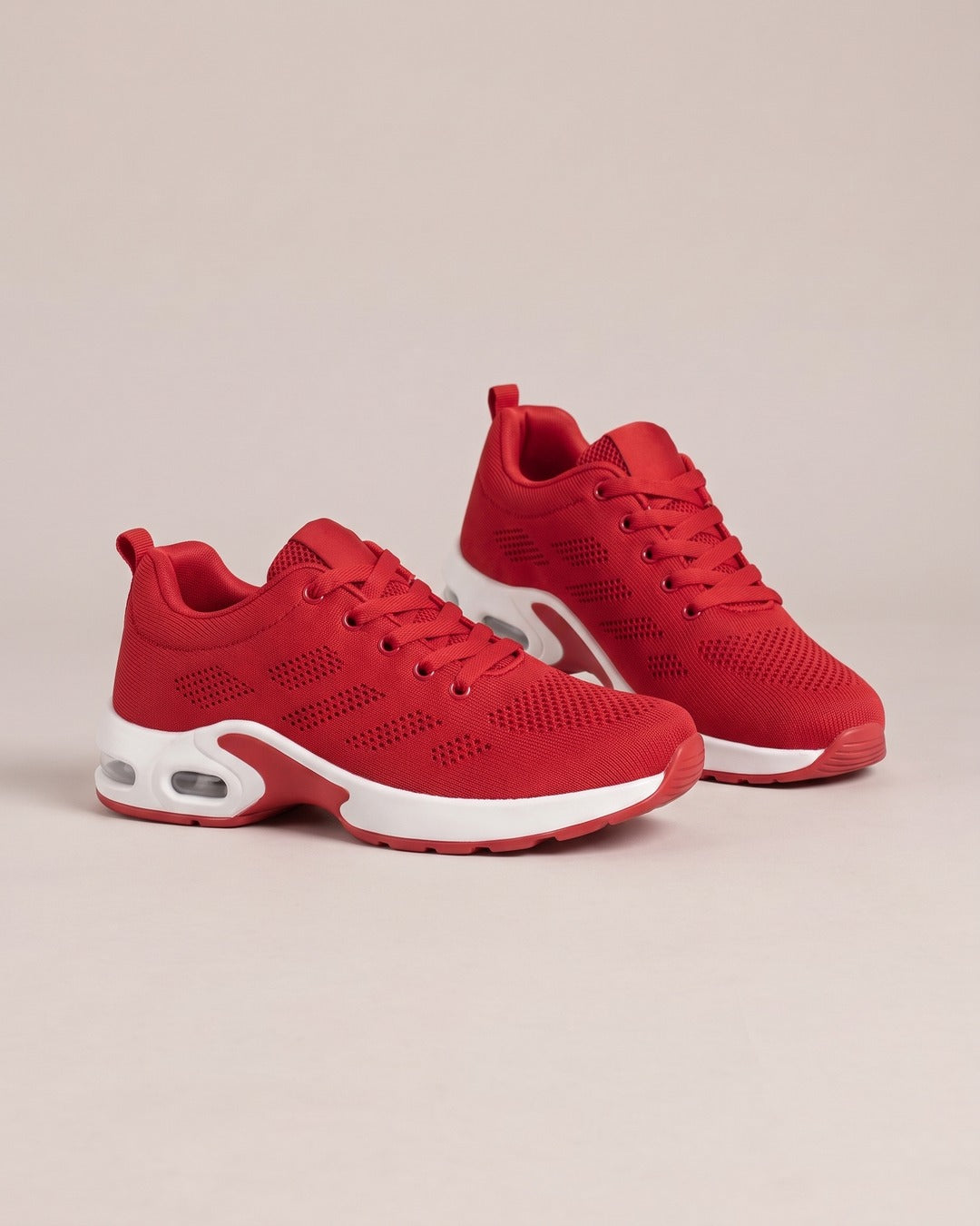 Breathable Mesh Comfort Trainer in Red, product photo