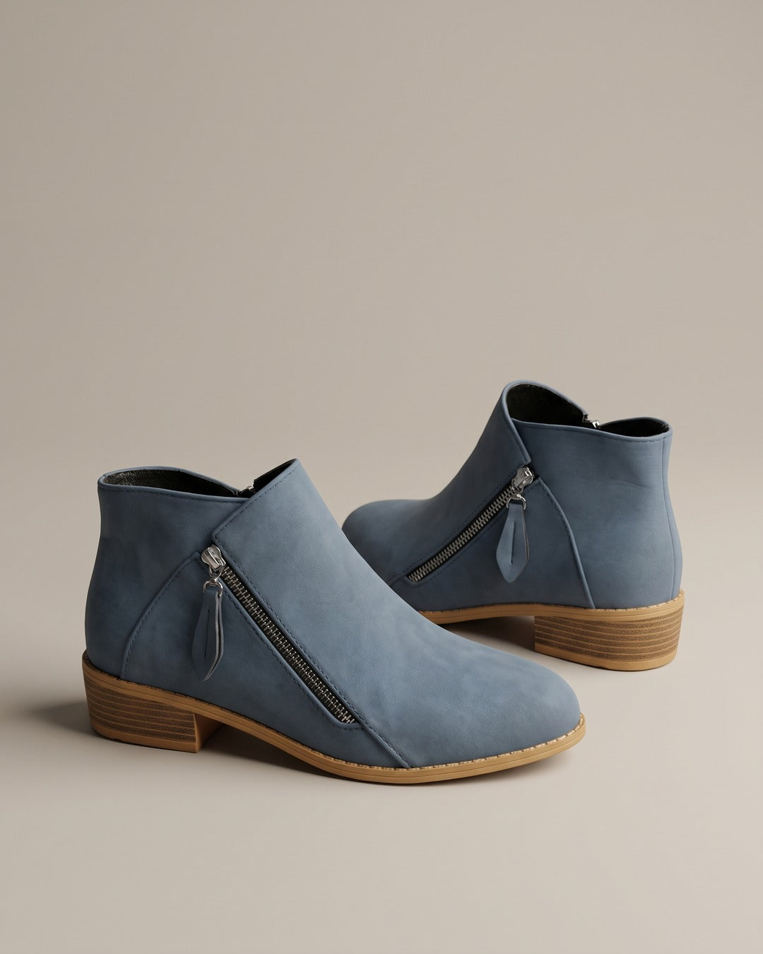 Side-Zip Ankle Boot in Denim Blue, product photo