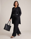 Longline Cardigan, Top & Trouser Set worn by a model