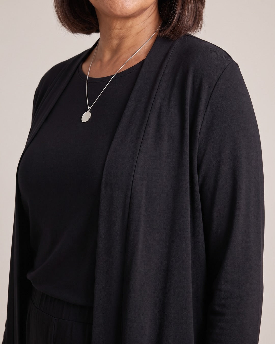 Longline Cardigan, Top & Trouser Set close-up detail