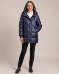 Long Puffer Jacket worn by a model