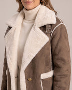 Aviator Jacket close-up detail, Brown