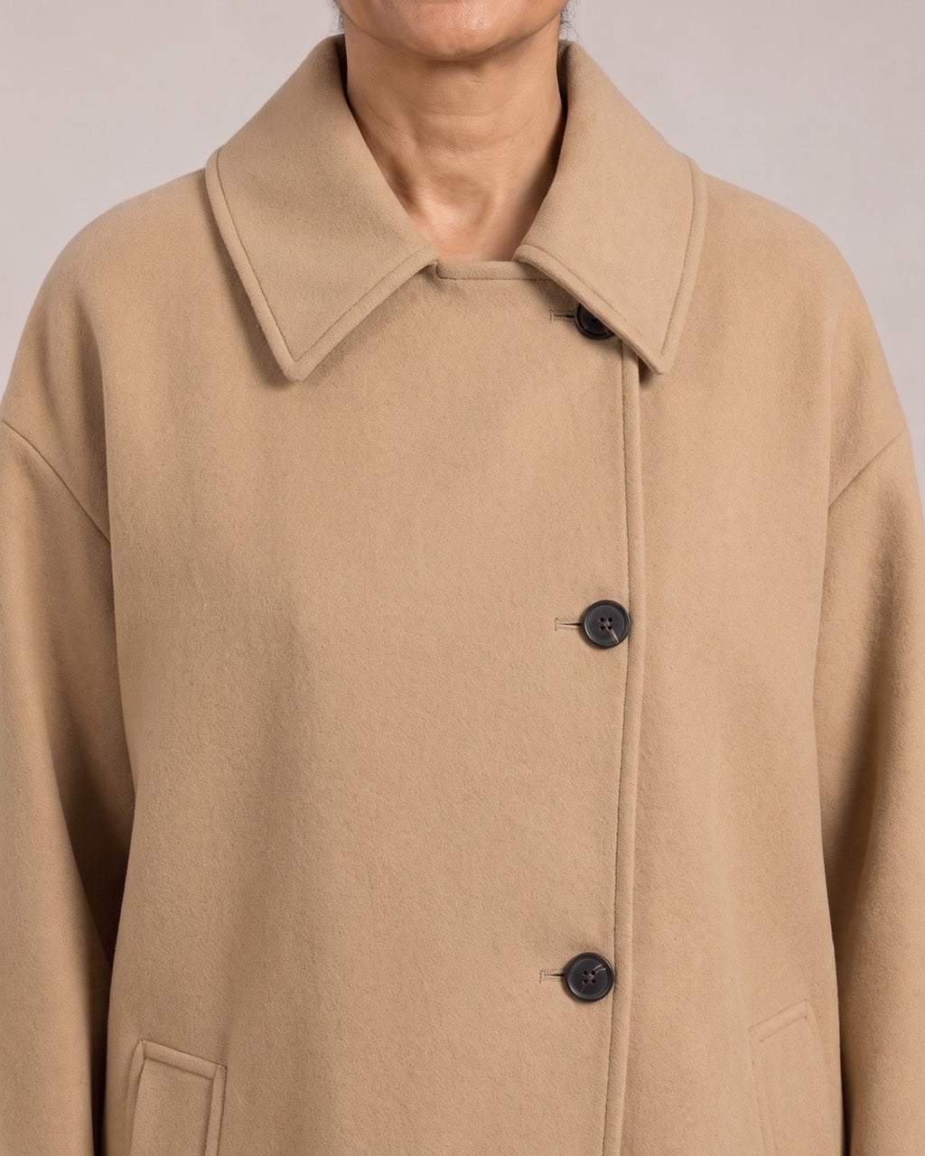 Oversized Single-Breasted Jacket close-up detail