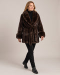 Belted Longline Coat worn by a model
