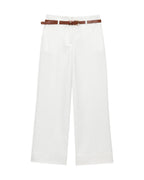 Belted Turn-Up Trousers product photo