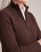 Cable-Knit Half-Zip Jumper close-up detail