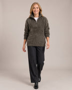 Brushed Half-Zip Jumper worn by a model