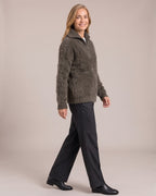 Brushed Half-Zip Jumper worn by a model, side view