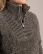Brushed Half-Zip Jumper close-up detail