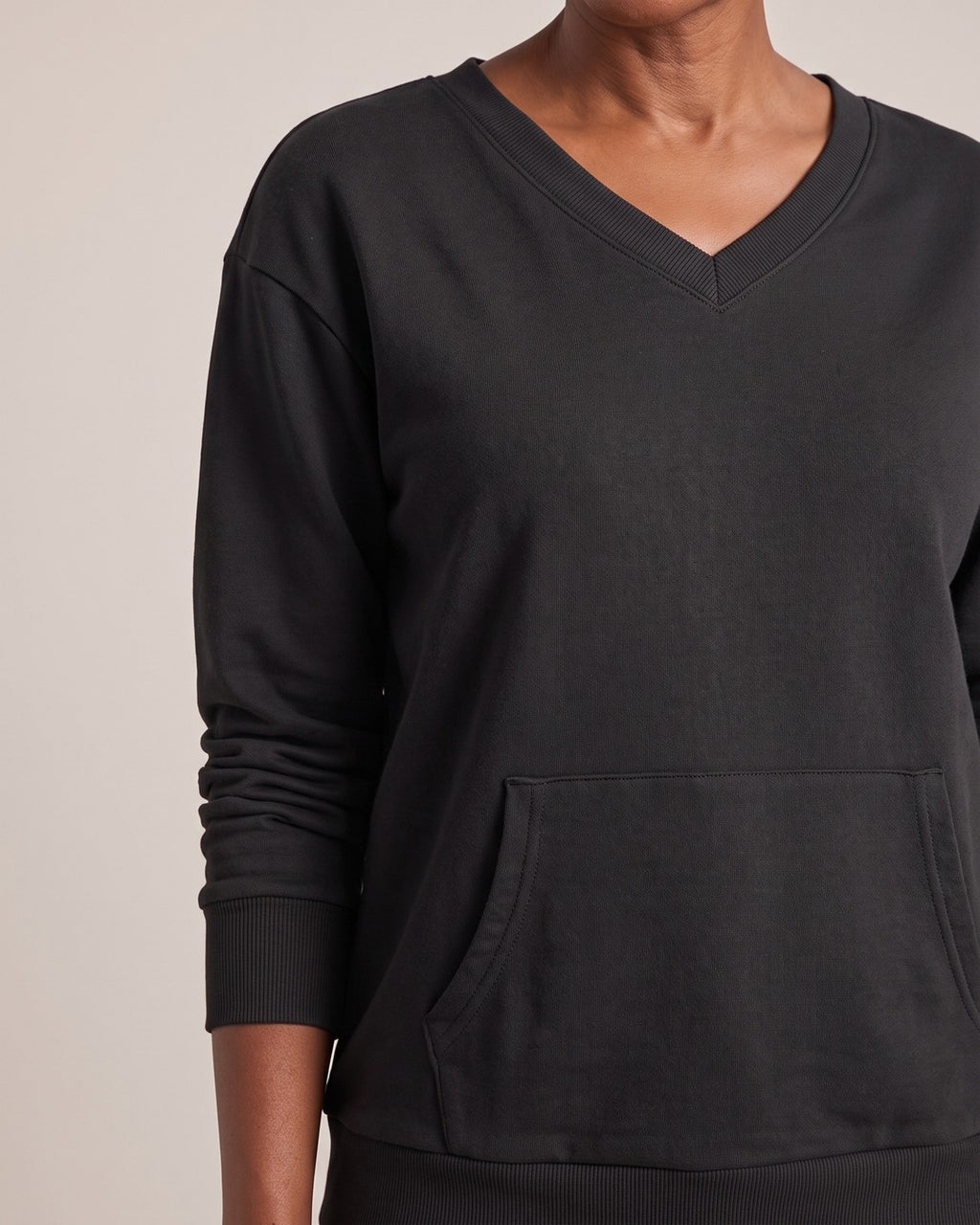 V-Neck Pocket Sweatshirt close-up detail