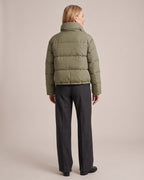 Cropped Puffer Jacket worn by a model, back view