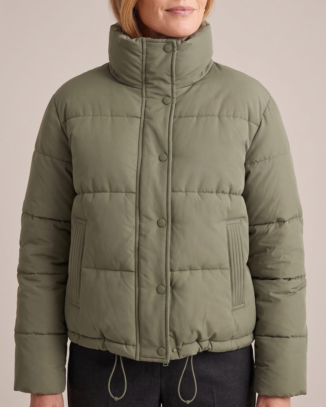 Cropped Puffer Jacket close-up detail
