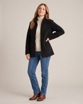 Fleece Sherpa Zip-Up Jacket worn by a model
