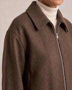 Oversized Collared Zip Jacket close-up detail