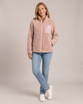 Sherpa Zip-Up Jacket worn by a model