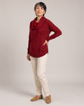 Cowl-Neck Jumper worn by a model
