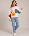 Flower Knit Jumper worn by a model