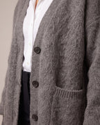 Fluffy Oversized Knit Cardigan close-up detail