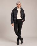 Quilted Puffer Jacket worn by a model