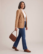 Stretch Bootcut Jeans worn by a model, side view