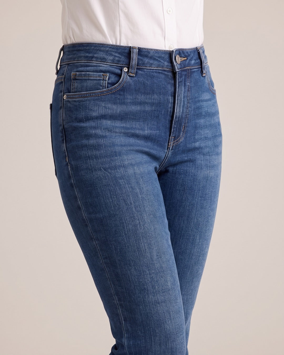 Stretch Bootcut Jeans close-up detail