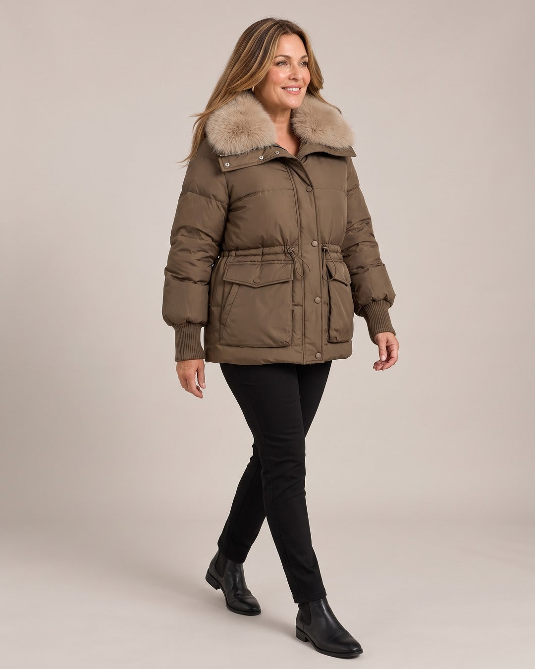 Winter Parka Coat worn by a model