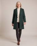 Check Longline Coat worn by a model
