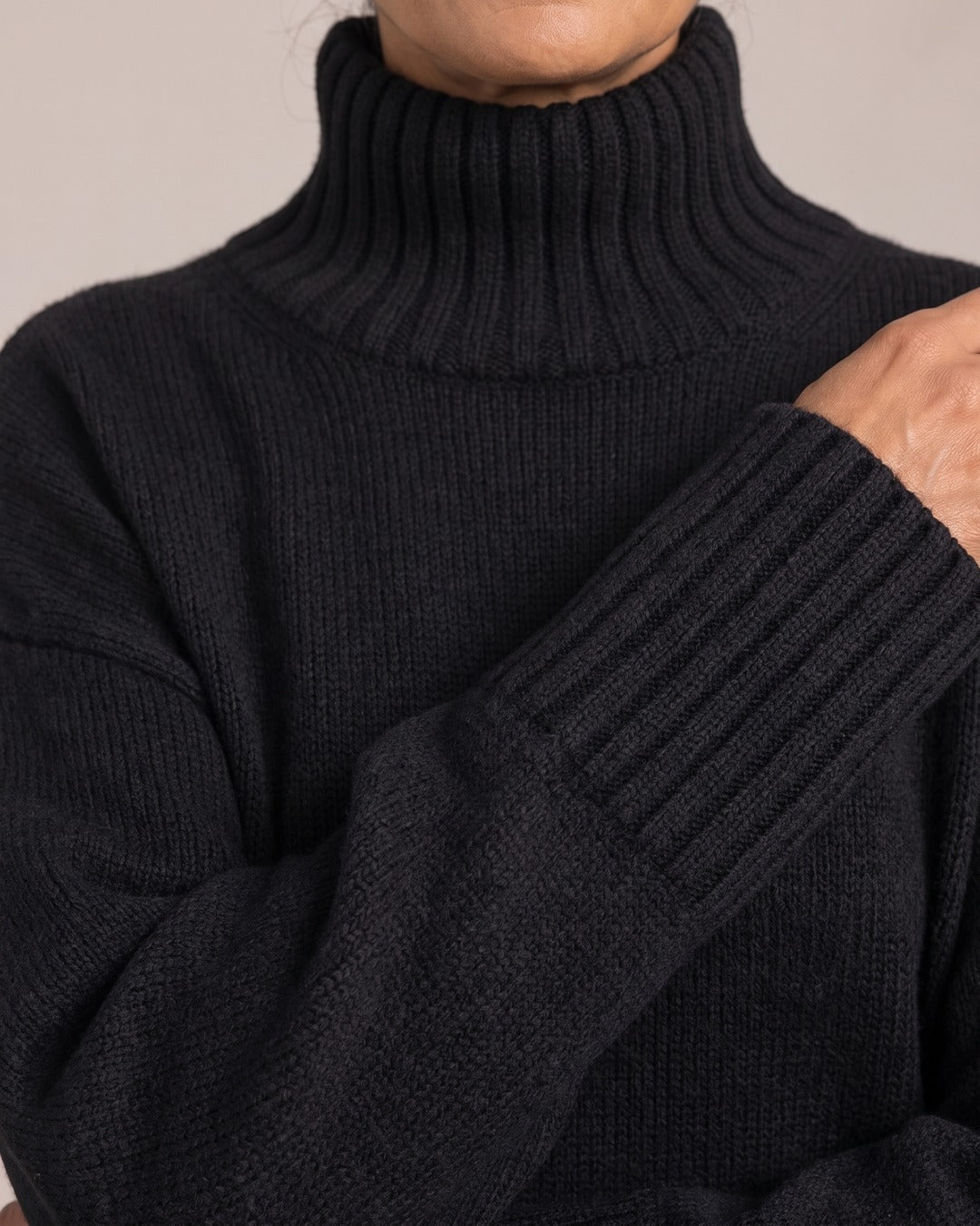 Chunky Turtleneck Jumper close-up detail