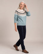Fair Isle Crew-Neck Jumper worn by a model