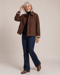 Lightweight Button Jacket worn by a model
