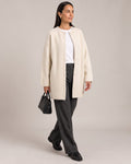 Longline Knit Cardigan Coat worn by a model
